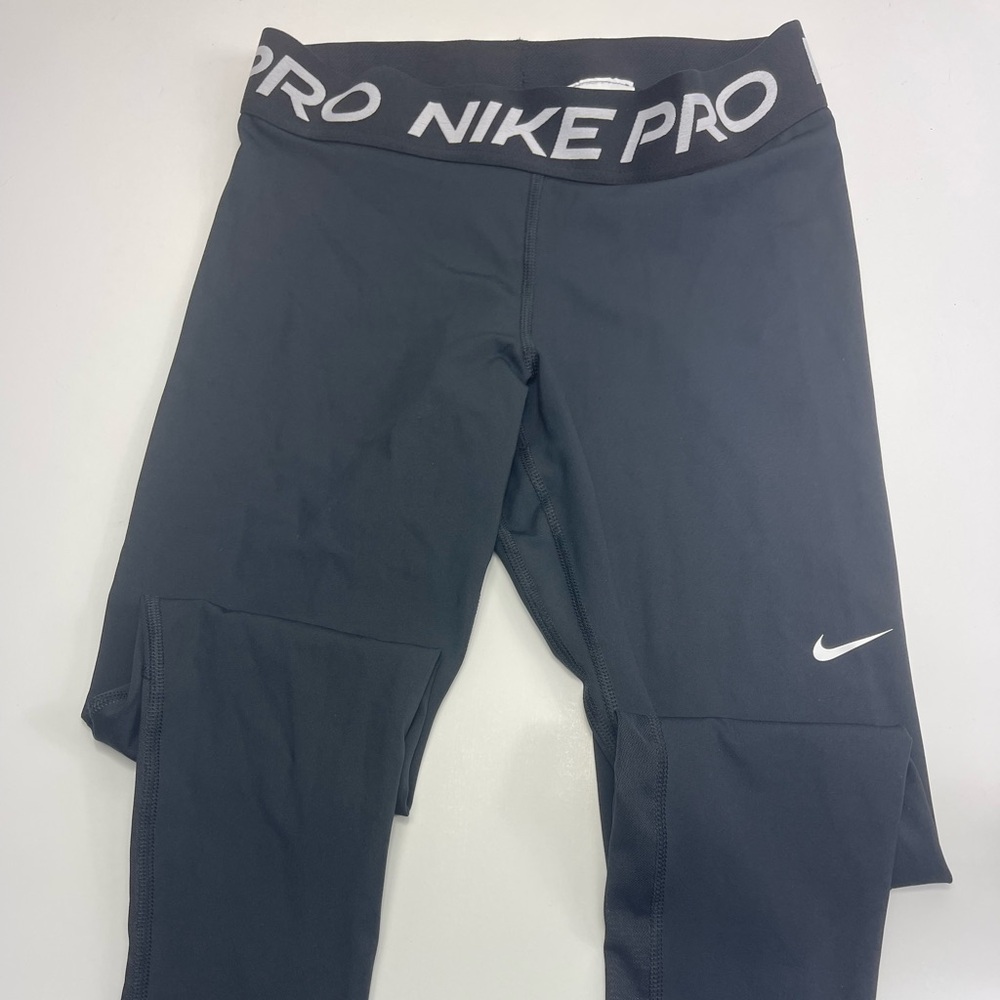 Nike Black Leggings with White Accents